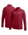 Jordan Men's  Crimson Oklahoma Sooners Team Half-zip Top In Crimson