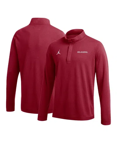Jordan Men's  Crimson Oklahoma Sooners Team Half-zip Top