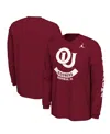 Jordan Men's  Crimson Oklahoma Sooners Team Vault Logo T-shirt In Crimson