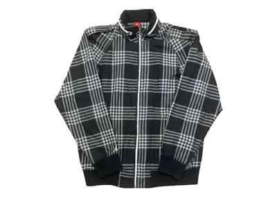 Pre-owned Jordan Men's  Cross Stripes Jacket In Black