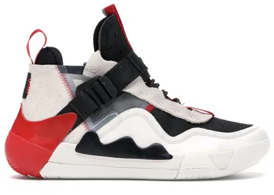 Pre-owned Jordan Men's  Defy White Red Sneakers In Summit White/black/university Red In Multi