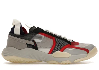 Pre-owned Jordan Men's  Delta Breathe Medium Grey Sneakers In Clear/light Bone/varsity Red In Multi