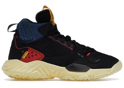 Pre-owned Jordan Men's  Delta Mid Union Sneakers In Off Noir/brigade Blue/dark Smoke Grey
