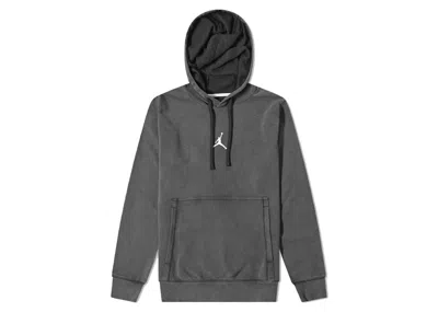 Pre-owned Jordan Men's  Drifit Air Fleece Pullover Hoodie In Black/white