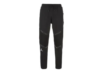 Pre-owned Jordan Men's  Drifit Zion Fleece Pants In Black/white In Multi