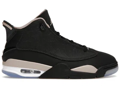 Pre-owned Jordan Men's  Dub Zero Sneakers In Black/white/fossil Stone In Multi