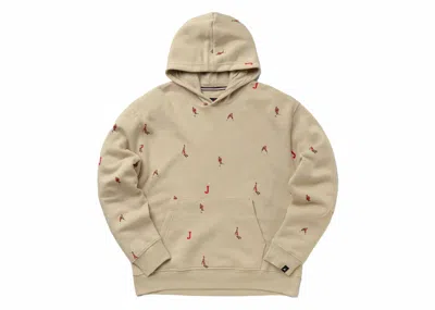 Pre-owned Jordan Men's  Essential Holiday Jumpman Fleece Pullover Hoodie In Light Brown
