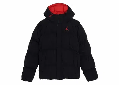 Pre-owned Jordan Men's  Essential Puffer Jacket In Black/red In Multi