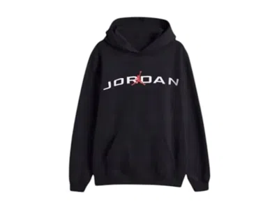 Pre-owned Jordan Men's  Essentials Fleece Hoodie In Black/red/white In Multi