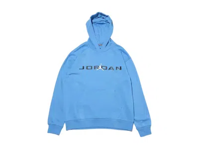 Pre-owned Jordan Men's  Essentials Fleece Hoodie In Blue/white/black In Multi