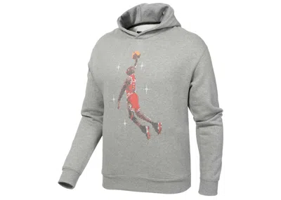 Pre-owned Jordan Men's  Essentials Slam Dunk Contest Graphic Fleece Hoodie In Carbon Heather
