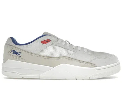 Pre-owned Jordan Men's  Flight Court Sneakers In Beige/royal