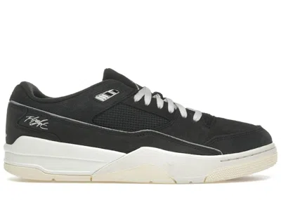 Pre-owned Jordan Men's  Flight Court White Sneakers In Anthracite/sail/varsity Red In Multi