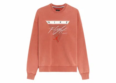Pre-owned Jordan Men's  Flight Fleece Sweatshirt In Red