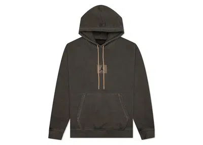 Pre-owned Jordan Men's  Flight Heritage Washed Fleece Hoodie In Black