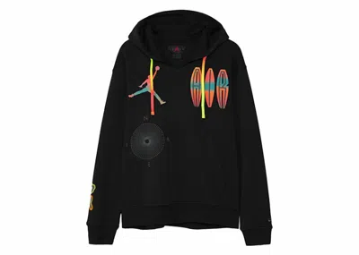 Pre-owned Jordan Men's  Flight Mvp Fleece Hoodie In Black
