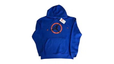 Pre-owned Jordan Men's  Flight Mvp Graphic Fleece Pullover Hoodie In Blue