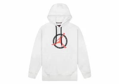 Pre-owned Jordan Men's  Flight Mvp Graphic Fleece Pullover Hoodie In White