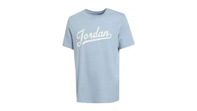 Pre-owned Jordan Men's  Flight Mvp Shortsleeve T-shirt In Light Blue/white In Multi