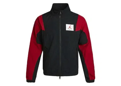 Pre-owned Jordan Men's  Flight Suit Jacket In Black/red