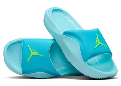 Pre-owned Jordan Men's  Franchise Slide Sneakers In Chlorine Blue/copa/electric Green In Multi