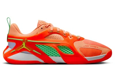 Pre-owned Jordan Men's  Heir Peach Jam Sneakers In Orange Pulse/ghost Green/hyper Crimson In Multi