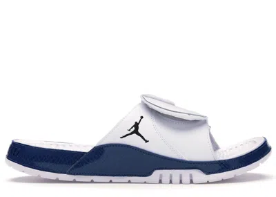 Pre-owned Jordan Men's  Hydro 11 Sneakers In White/black/navy Blue In Multi