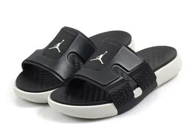 Pre-owned Jordan Men's  Hydro 8 Slide Anthracite Sneakers In Black/white