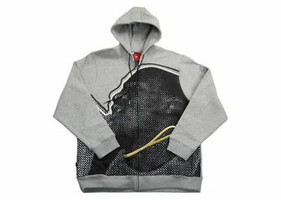 Pre-owned Jordan Men's  Icon Face Hoodie Jacket In Grey