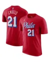 Jordan Men's  Joel Embiid Red Philadelphia 76ers 2022/23 Statement Edition Name And Number T-shirt In Red