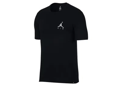 Pre-owned Jordan Men's  Jumpman Air Embroidered T-shirt In Black