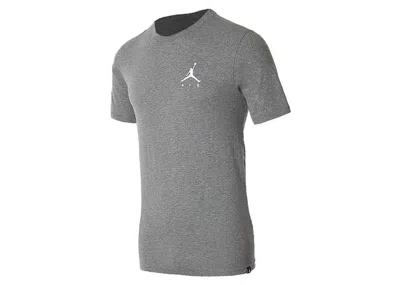 Pre-owned Jordan Men's  Jumpman Air Embroidered T-shirt In Grey In Gray