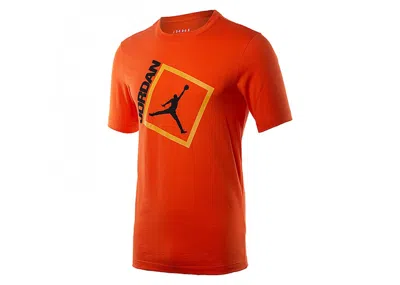 Pre-owned Jordan Men's  Jumpman Box Short Sleeve T-shirt In Orange