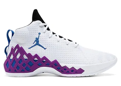 Pre-owned Jordan Men's  Jumpman Diamond Mid Pf Sneakers In White/hyper Royal/hyper Violet