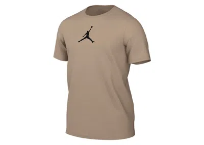 Pre-owned Jordan Men's  Jumpman Drifit Short Sleeve T-shirt In Brown/black