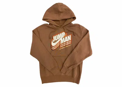 Pre-owned Jordan Men's  Jumpman Fleece Pullover Hoodie In Archaeo Brown