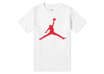 Pre-owned Jordan Men's  Jumpman Logo Short Sleeve T-shirt In White