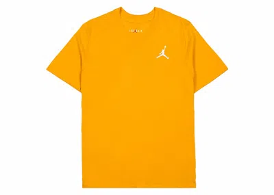 Pre-owned Jordan Men's  Jumpman Short Sleeve T-shirt In Yellow/white In Multi