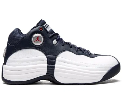 Pre-owned Jordan Men's  Jumpman Team 1 Sneakers In White/obsidian/gym Red In Multi