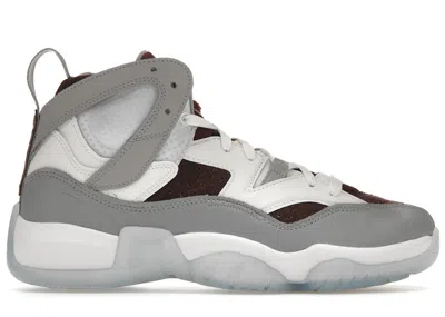 Pre-owned Jordan Men's  Jumpman Two Trey Bordeaux Sneakers In White/cherrywood Red