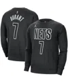 Jordan Men's  Kevin Durant Black Brooklyn Nets Statement Name And Number Pullover Sweatshirt In Black
