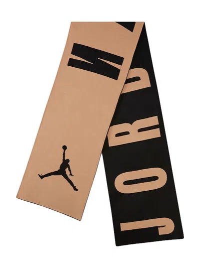 Pre-owned Jordan Men's  Knit Fabric Scarf In Black/hemp