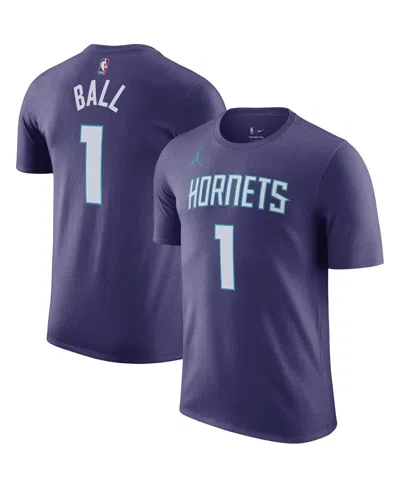 Jordan Men's  Purple Charlotte Hornets 2022/23 Spotlight On-court Practice Performance Pullover Hoodi