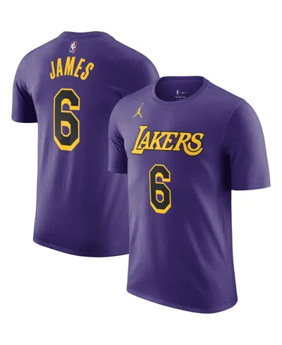 Jordan Men's  Lebron James Purple Los Angeles Lakers 2022/23 Statement Edition Name And Number T-shir