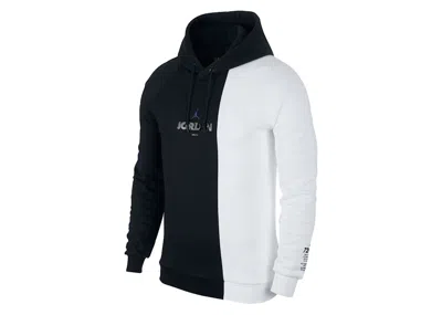 Pre-owned Jordan Men's  Lgc Aj11 Flc Spacejam Hoodie In Black/white