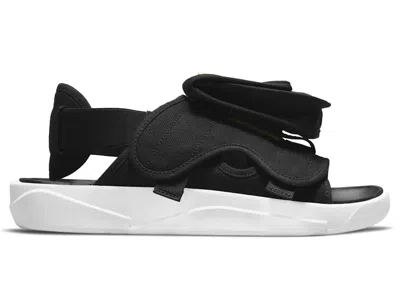 Pre-owned Jordan Men's  Long Sleeve Slide Sneakers In Black/white/ghost Green In Multi