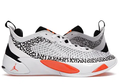 Pre-owned Jordan Men's  Luka 1 Safari Sneakers In White/total Orange/black In Multi