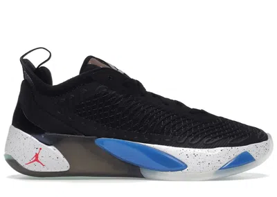 Pre-owned Jordan Men's  Luka 1 Sneakers In Black/metallic Silver/signal Blue