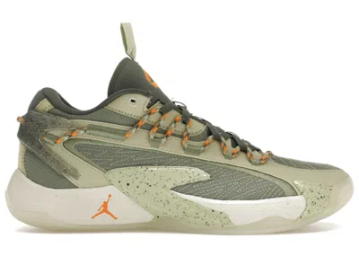 Pre-owned Jordan Men's  Luka 2 Sneakers In Olive Aura/vivid Orange/oil Green