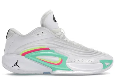 Pre-owned Jordan Men's  Luka 3 Photo Finish Sneakers In White/black/volt Glow